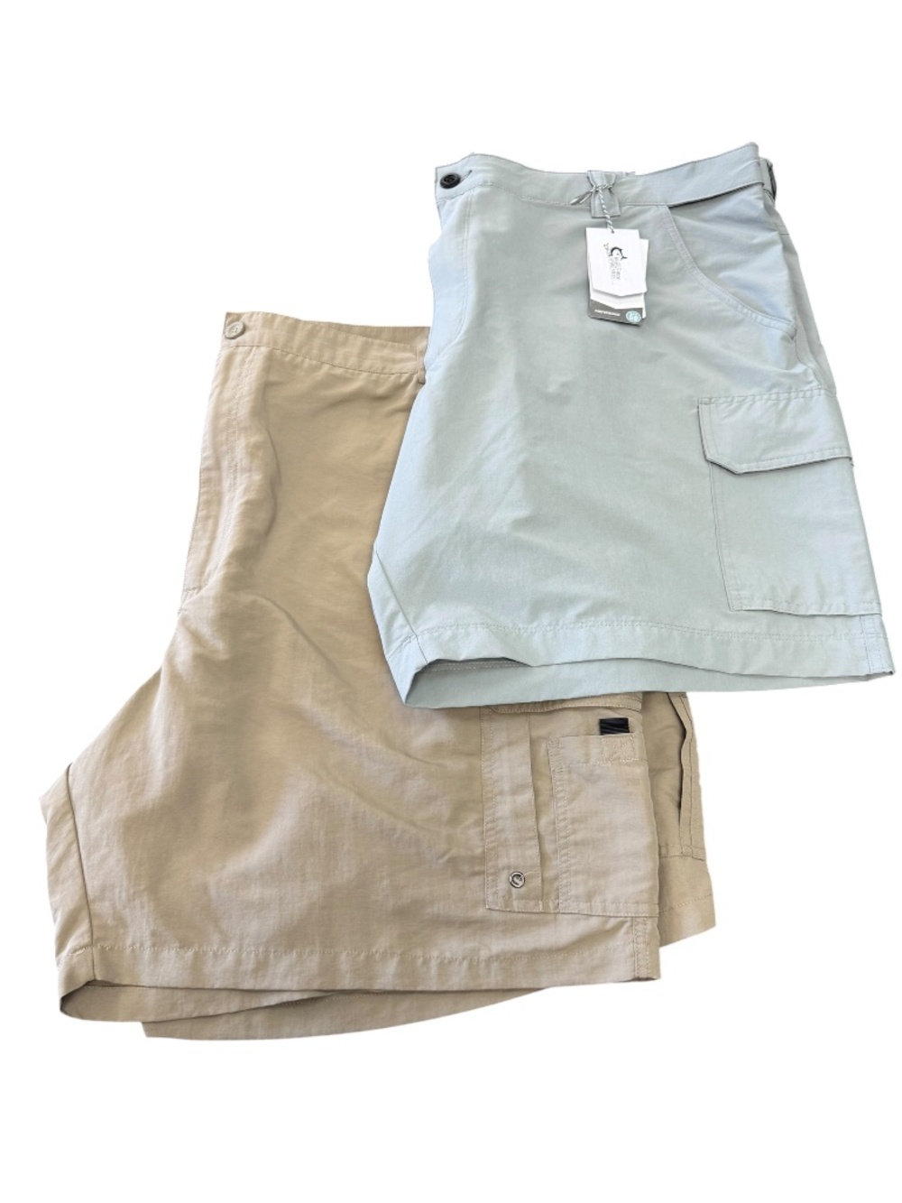 2 Pairs World Wide Sportsman Shorts 52 Nylon Fishing Cargo Bundle